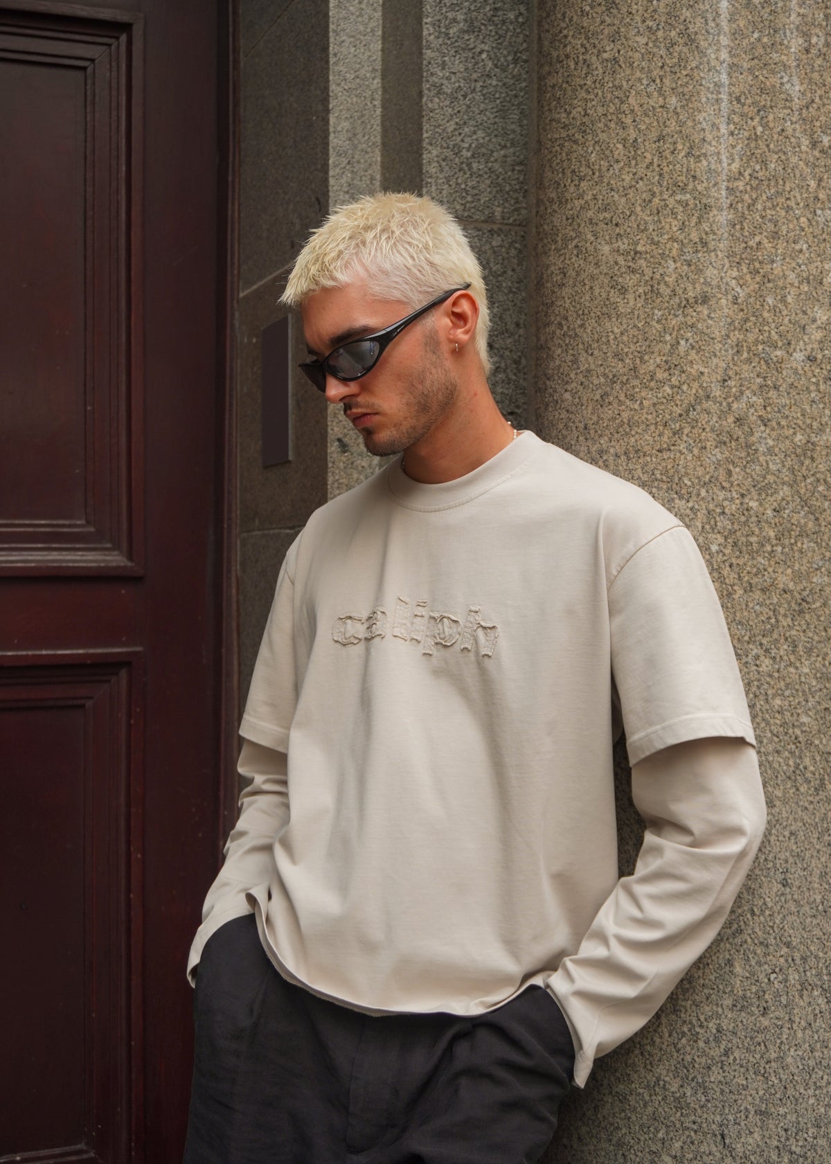 STONE DOUBLE LAYER T-SHIRT