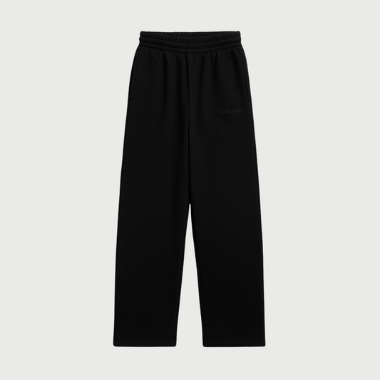 BLACK STRAIGHT LEG JOGGERS