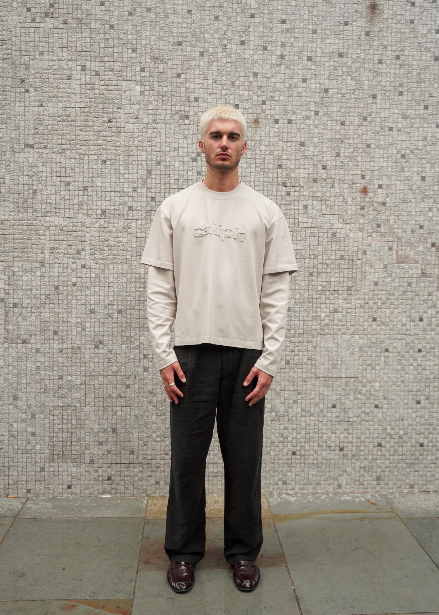 STONE DOUBLE LAYER T-SHIRT