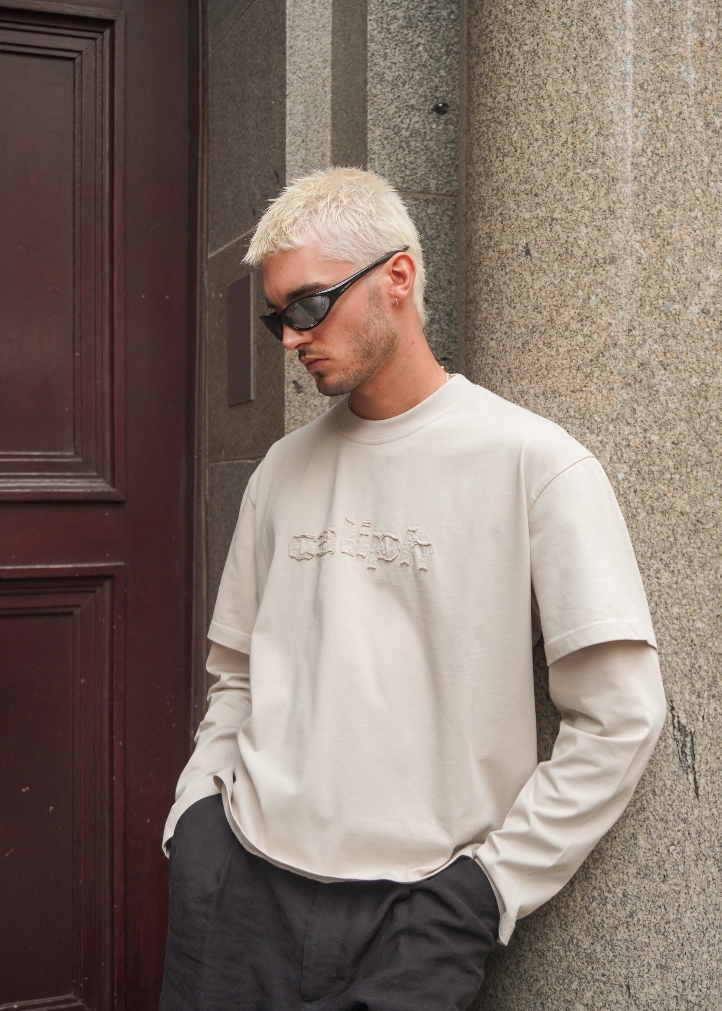 STONE DOUBLE LAYER T-SHIRT